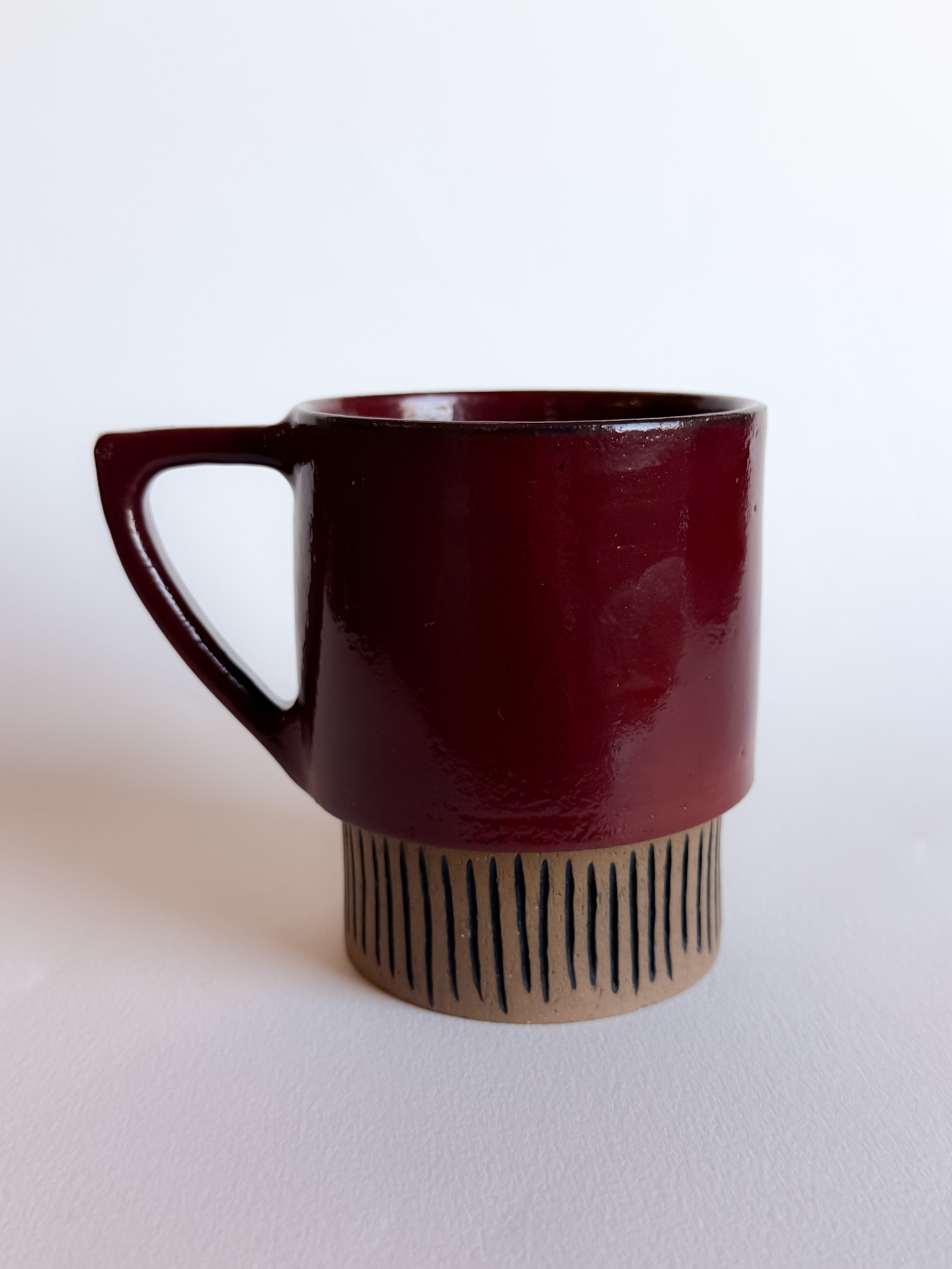 Mug No. 3 - 8oz - Maroon - seven