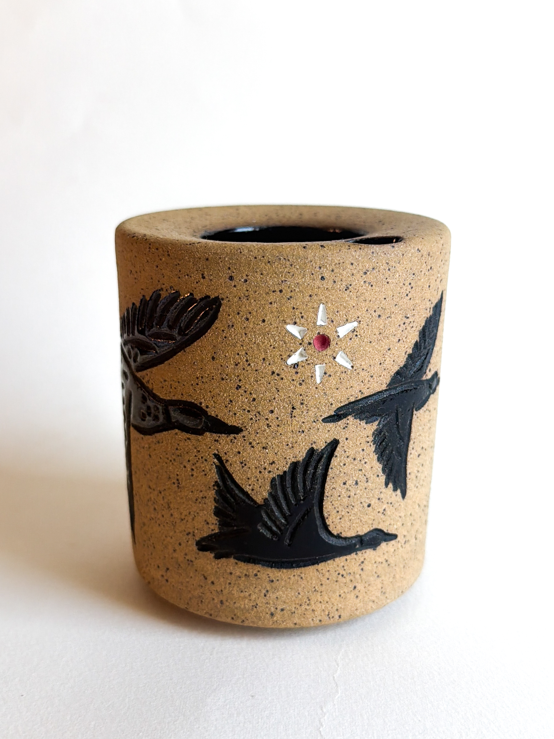 Travel cup No. 3 - glazed ducks